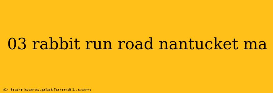 03 rabbit run road nantucket ma