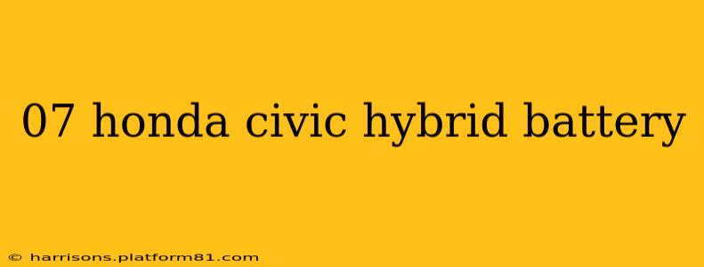 07 honda civic hybrid battery