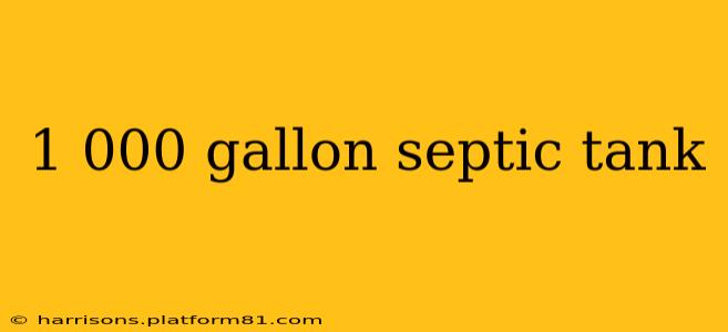 1 000 gallon septic tank