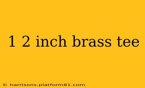 1 2 inch brass tee