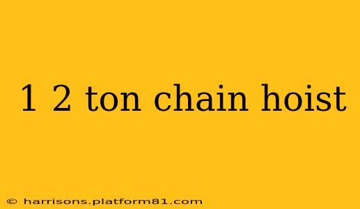 1 2 ton chain hoist