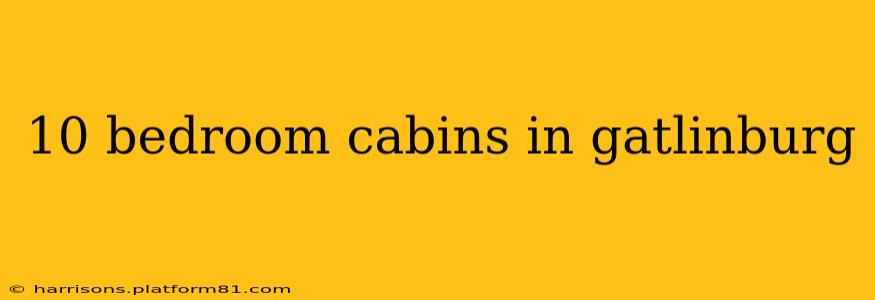 10 bedroom cabins in gatlinburg