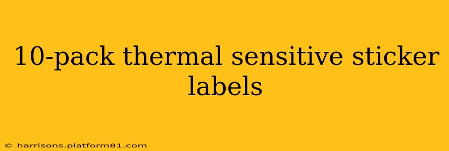10-pack thermal sensitive sticker labels