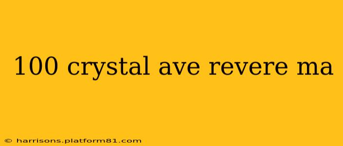 100 crystal ave revere ma