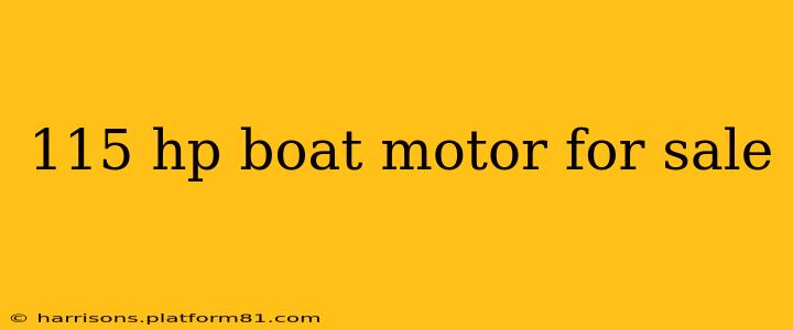 115 hp boat motor for sale