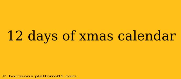12 days of xmas calendar