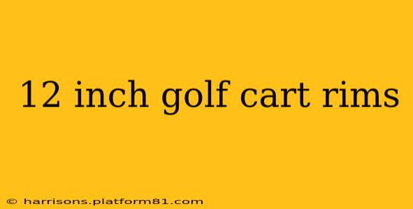 12 inch golf cart rims
