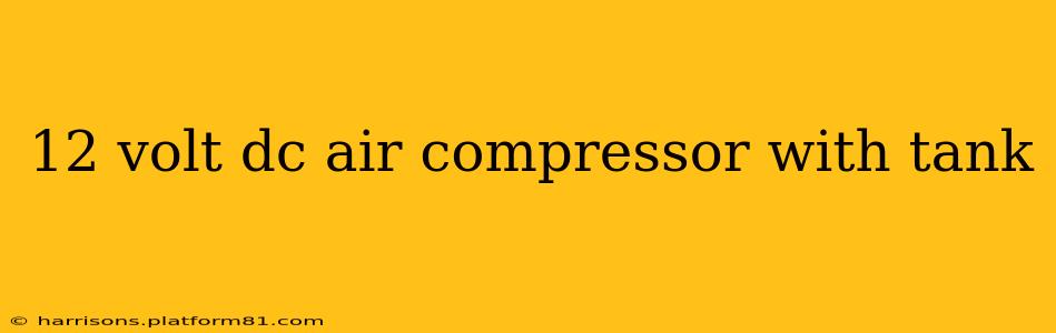 12 volt dc air compressor with tank