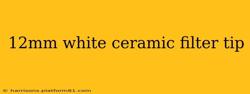 12mm white ceramic filter tip