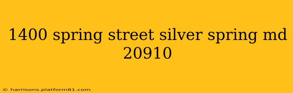 1400 spring street silver spring md 20910