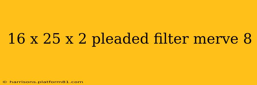16 x 25 x 2 pleaded filter merve 8