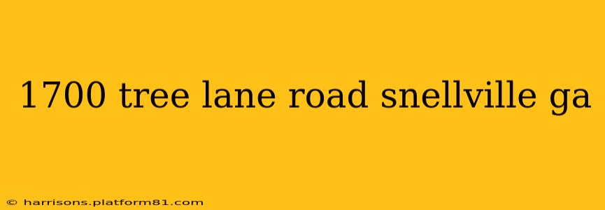 1700 tree lane road snellville ga