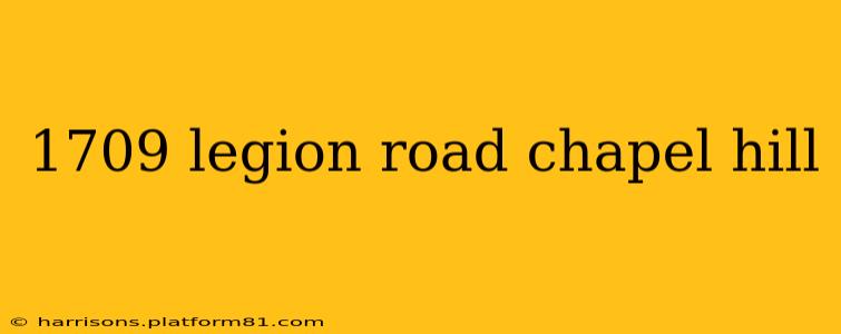1709 legion road chapel hill