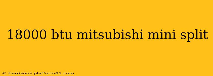 18000 btu mitsubishi mini split