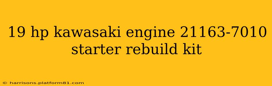 19 hp kawasaki engine 21163-7010 starter rebuild kit