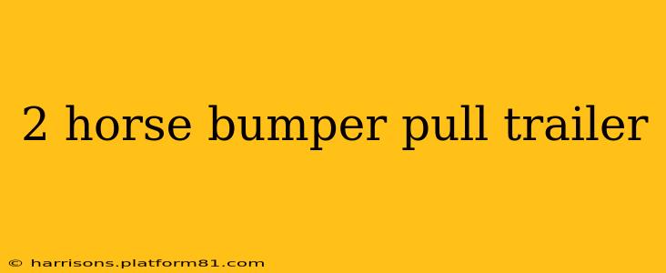 2 horse bumper pull trailer