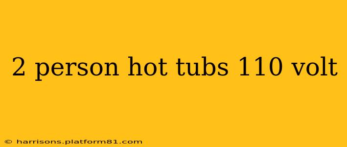 2 person hot tubs 110 volt