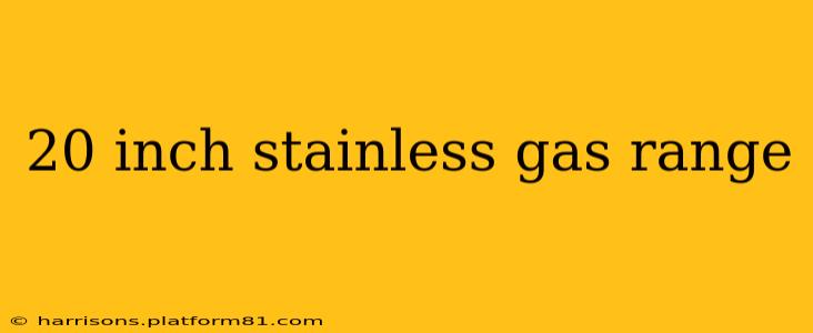 20 inch stainless gas range