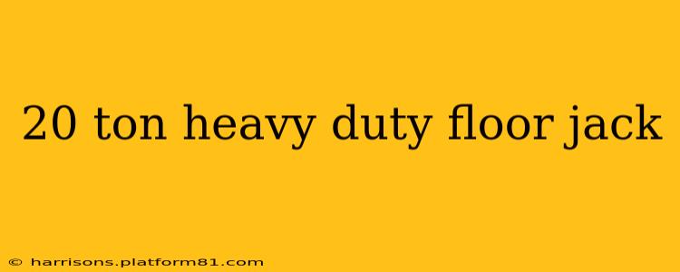 20 ton heavy duty floor jack