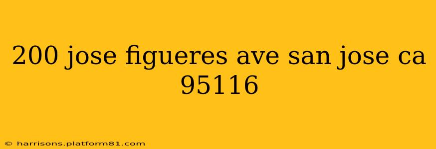 200 jose figueres ave san jose ca 95116
