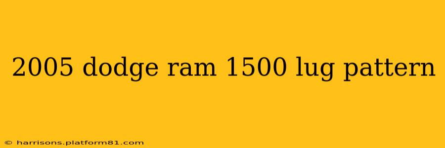 2005 dodge ram 1500 lug pattern
