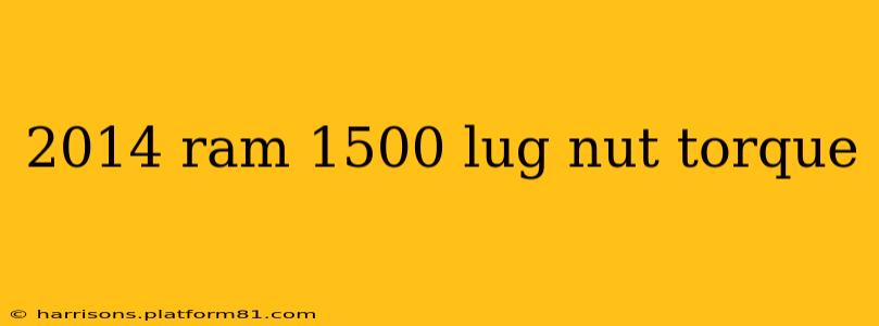 2014 ram 1500 lug nut torque