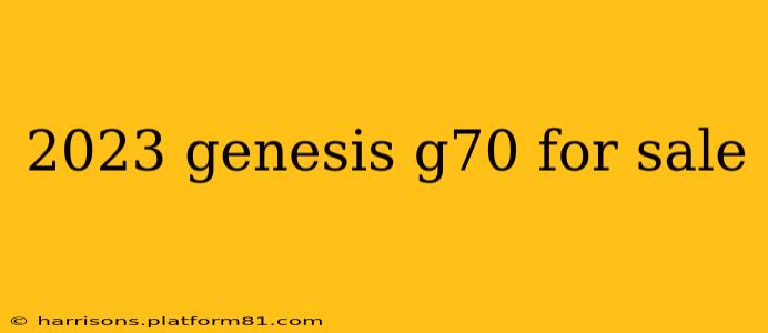 2023 genesis g70 for sale