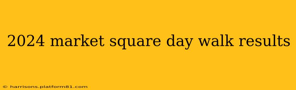 2024 market square day walk results
