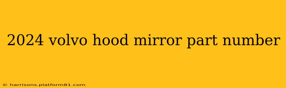 2024 volvo hood mirror part number