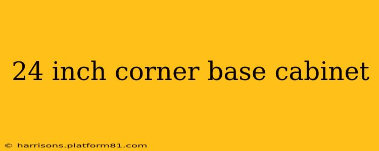 24 inch corner base cabinet