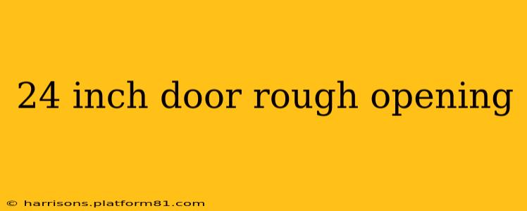 24 inch door rough opening