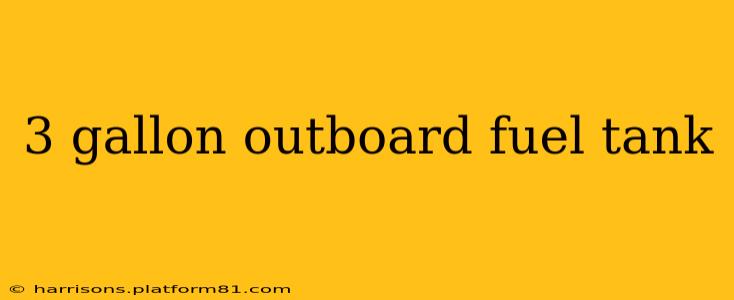 3 gallon outboard fuel tank