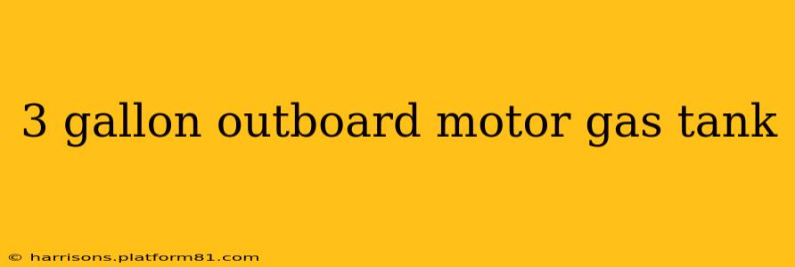 3 gallon outboard motor gas tank