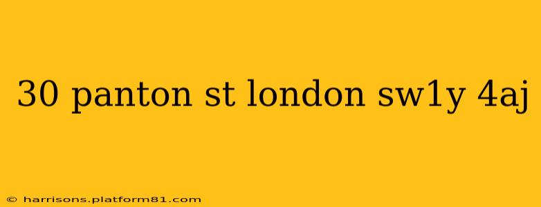 30 panton st london sw1y 4aj