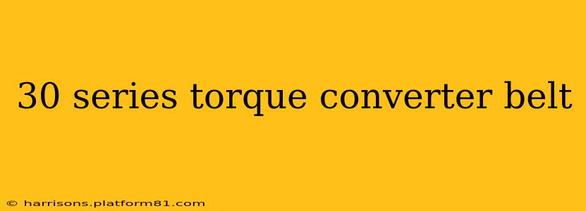 30 series torque converter belt