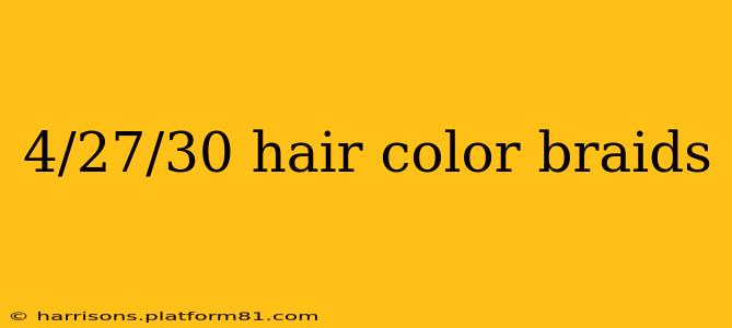 4/27/30 hair color braids
