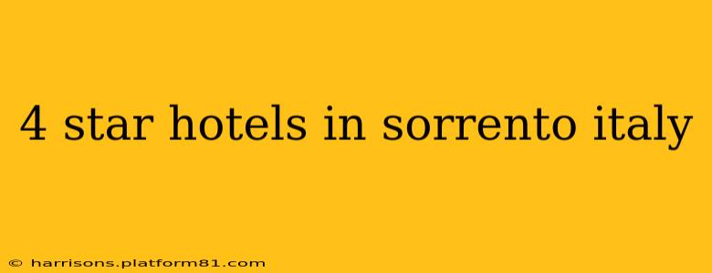 4 star hotels in sorrento italy