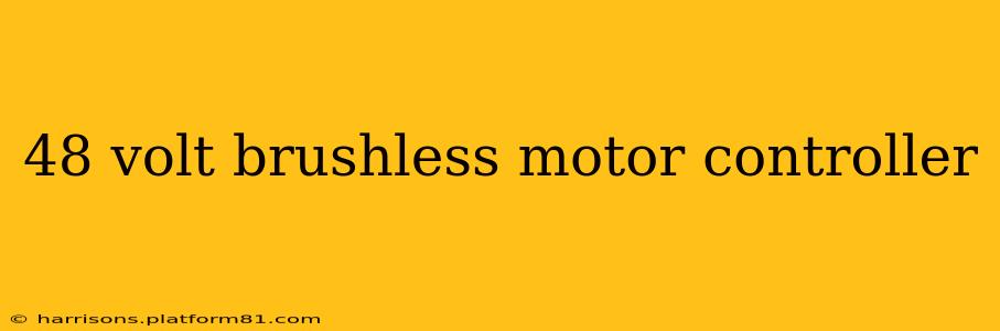 48 volt brushless motor controller