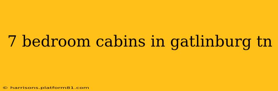 7 bedroom cabins in gatlinburg tn