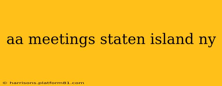 aa meetings staten island ny