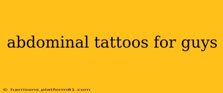 abdominal tattoos for guys
