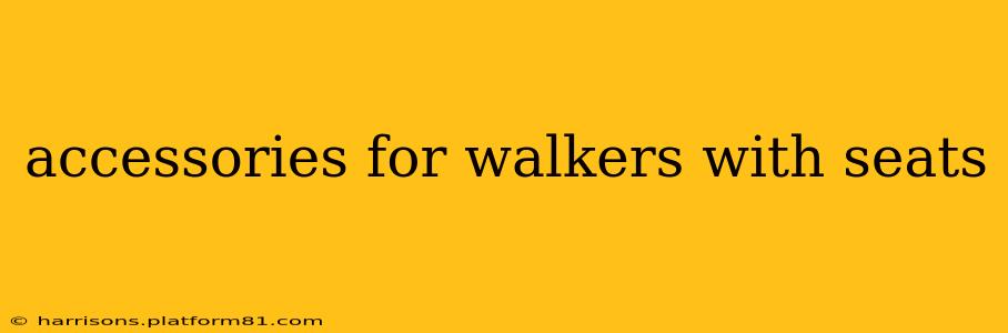 accessories for walkers with seats