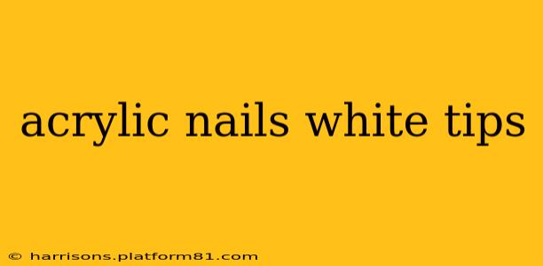 acrylic nails white tips