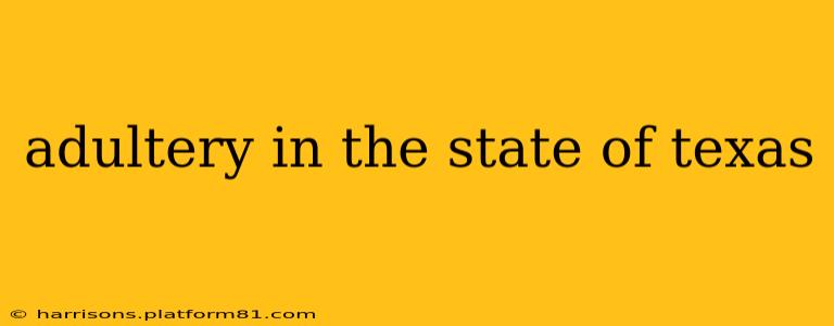 adultery in the state of texas