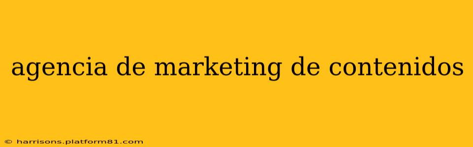agencia de marketing de contenidos