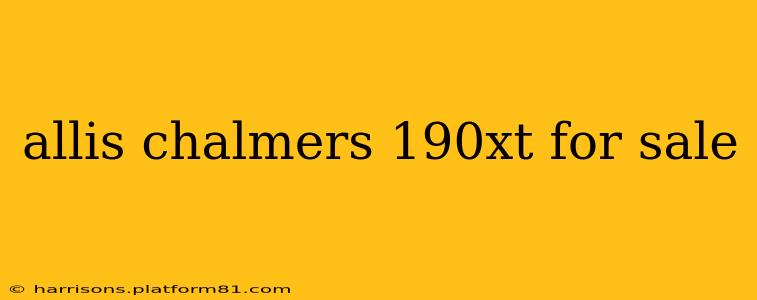 allis chalmers 190xt for sale