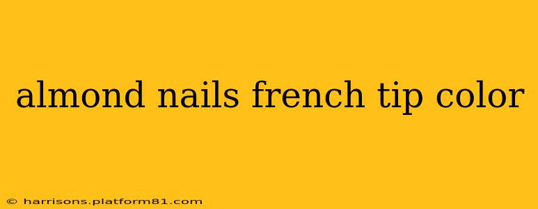 almond nails french tip color