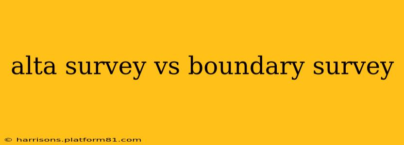 alta survey vs boundary survey