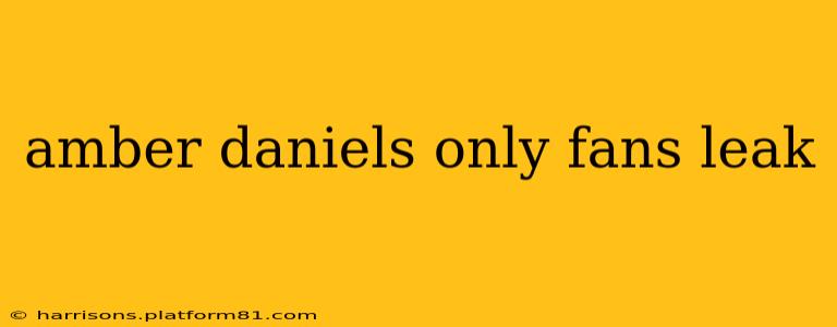 amber daniels only fans leak