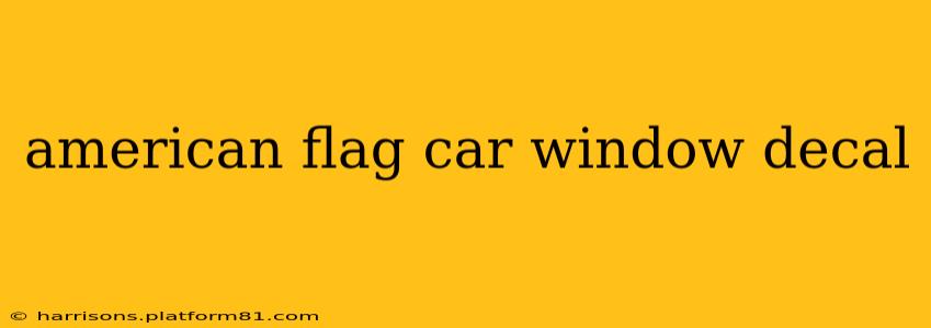 american flag car window decal